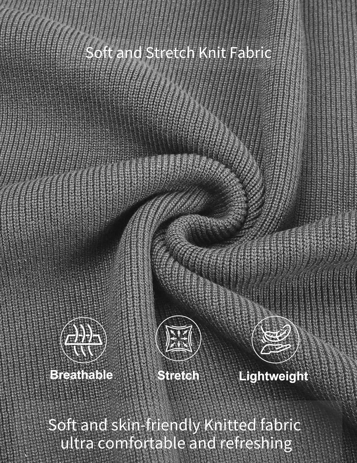 imageCOOFANDY Mens Knit Polo Sweater Long Sleeve Polo Sweaters Casual Knitted Button Collar Pullover SweaterDark Grey