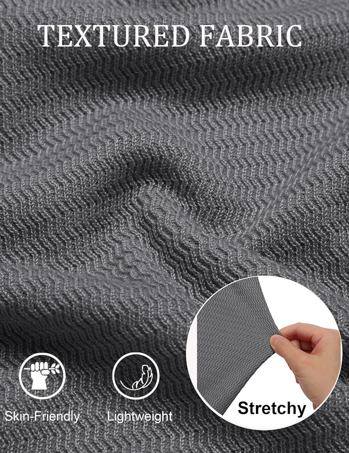 imageCOOFANDY Mens Knit Polo Sweater VNeck Long Sleeve Textured Lightweight Casual Dress Pullover Fall SweatersDark Grey