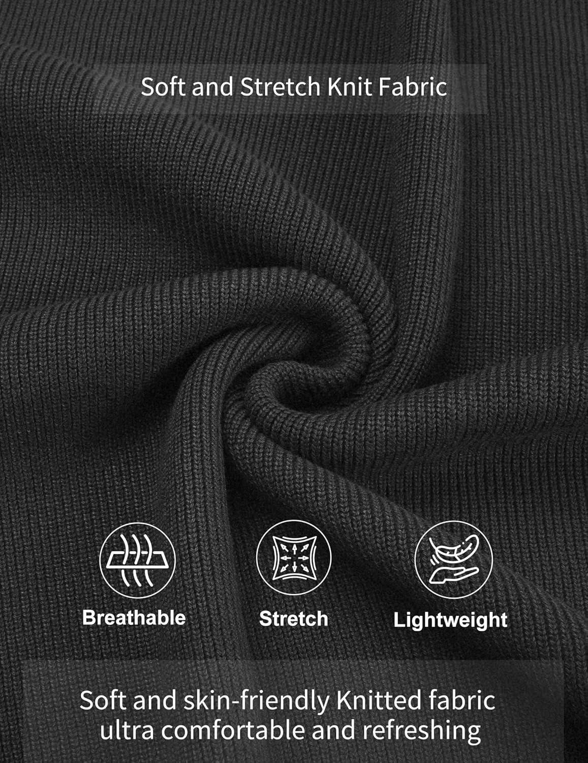 imageCOOFANDY Mens Knit Pullover Sweater Long Sleeve Casual Sweater Open Front Ribbed SweaterDark Gray