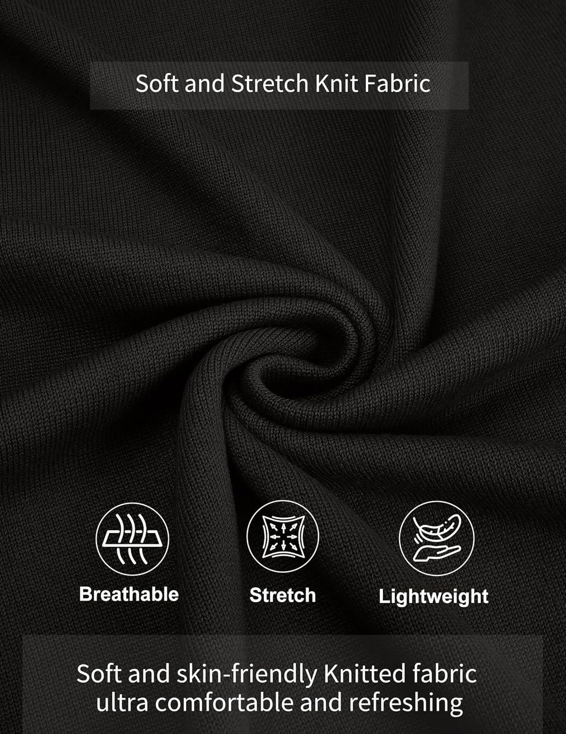 imageCOOFANDY Mens Mock Turtleneck Ribbed Knit Pullover Sweater Casual Lightweight Slim fit Dress SweaterBlack