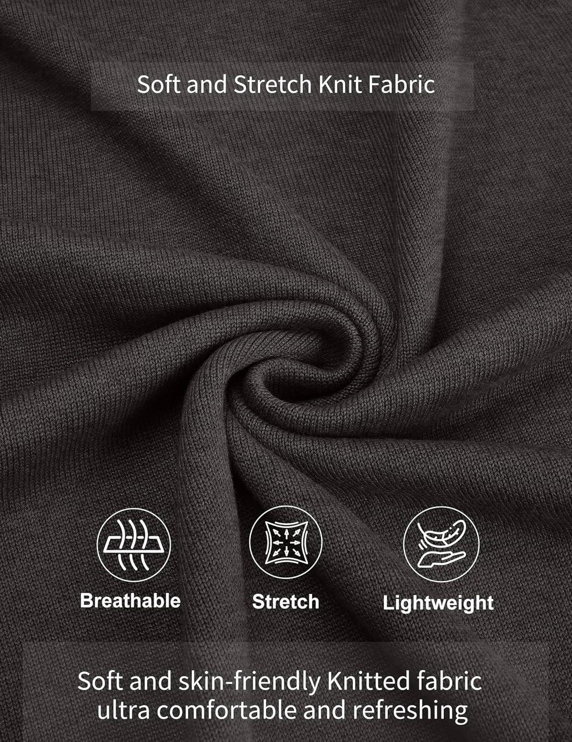 imageCOOFANDY Mens Mock Turtleneck Ribbed Knit Pullover Sweater Casual Lightweight Slim fit Dress SweaterDark Grey