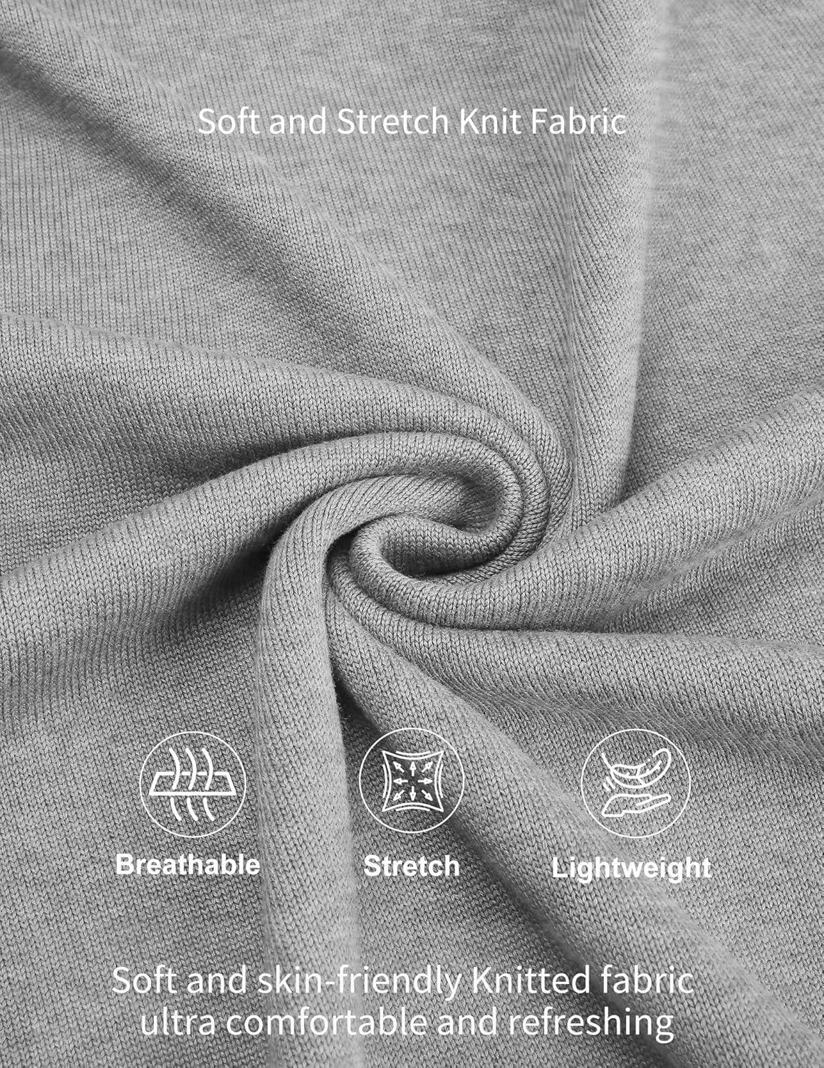 imageCOOFANDY Mens Mock Turtleneck Ribbed Knit Pullover Sweater Casual Lightweight Slim fit Dress SweaterLight Grey