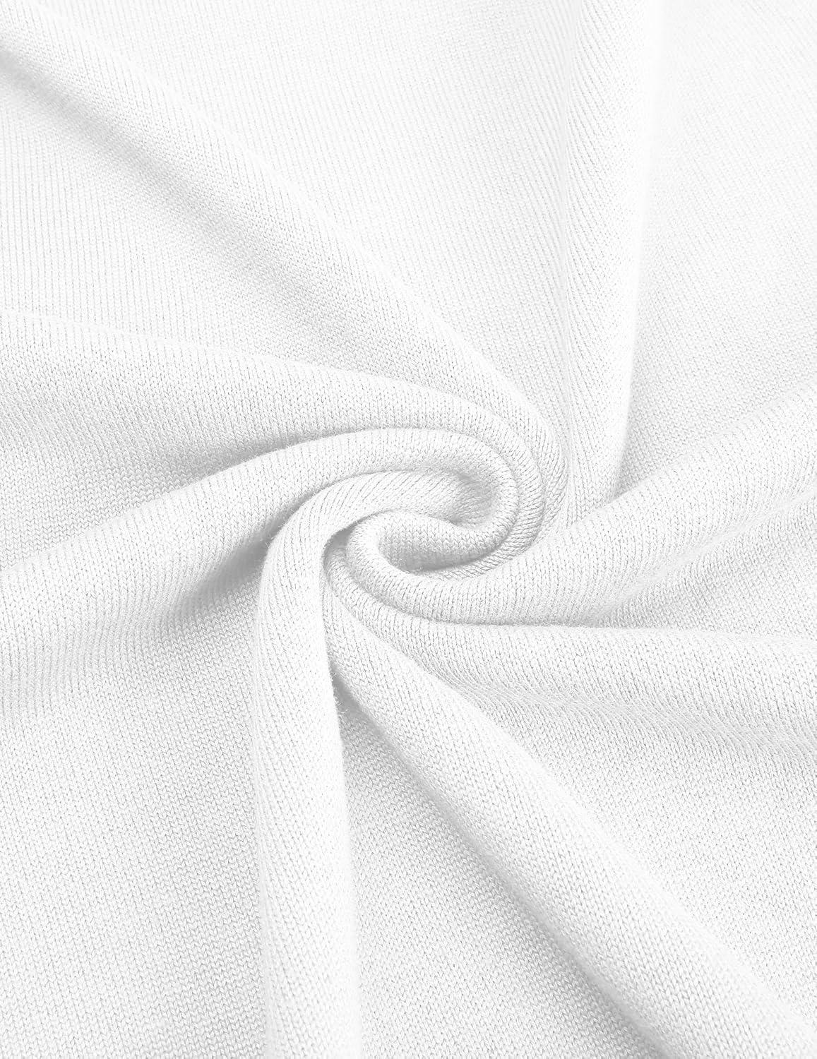 imageCOOFANDY Mens Mock Turtleneck Ribbed Knit Pullover Sweater Casual Lightweight Slim fit Dress SweaterWhite