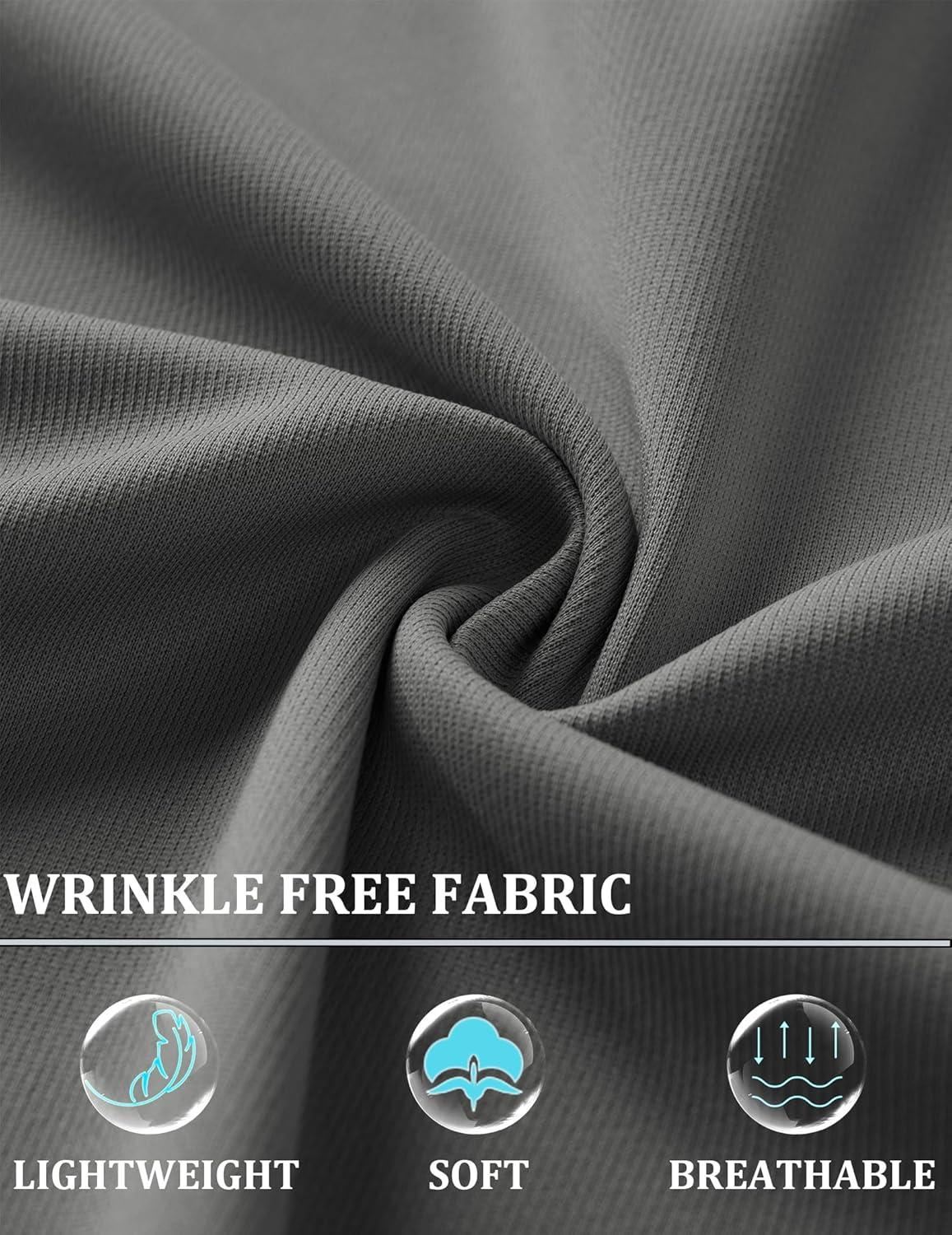 imageCOOFANDY Mens Polo Shirts 2025 Long Sleeve Casual Golf Shirts Light Weight Moisture Wicking Pullover ShirtsDark Grey