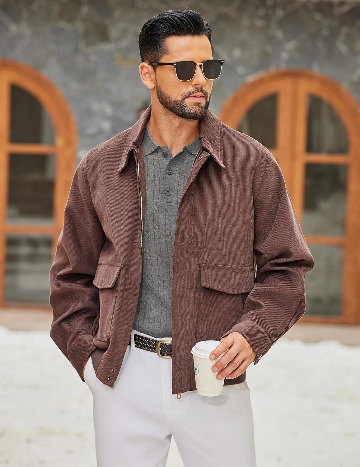 imageCOOFANDY Mens Polo Sweater Casual Long Sleeve Knit Polos Button Down Collared Golf Pullover SweatersDark Grey