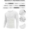 imageCOOFANDY Crewneck Sweaters for Men Slim Fit Long Sleeve Pullover Sweater Ribbed Knitted Lightweight TopsAll White