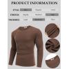 imageCOOFANDY Crewneck Sweaters for Men Slim Fit Long Sleeve Pullover Sweater Ribbed Knitted Lightweight TopsBrown