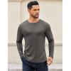 imageCOOFANDY Crewneck Sweaters for Men Slim Fit Long Sleeve Pullover Sweater Ribbed Knitted Lightweight TopsDark Grey