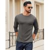 imageCOOFANDY Crewneck Sweaters for Men Slim Fit Long Sleeve Pullover Sweater Ribbed Knitted Lightweight TopsDark Grey