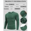 imageCOOFANDY Crewneck Sweaters for Men Slim Fit Long Sleeve Pullover Sweater Ribbed Knitted Lightweight TopsGreen