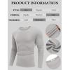 imageCOOFANDY Crewneck Sweaters for Men Slim Fit Long Sleeve Pullover Sweater Ribbed Knitted Lightweight TopsLight Grey