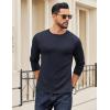 imageCOOFANDY Crewneck Sweaters for Men Slim Fit Long Sleeve Pullover Sweater Ribbed Knitted Lightweight TopsNavy Blue