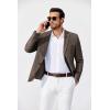 imageCOOFANDY Mens Blazer Casual Sport Coats Two Buttons Lightweight Suit JacketBrown