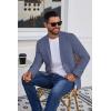 imageCOOFANDY Mens Blazer Casual Suit Jacket Slim Fit One Button Sport Coats Lightweight Sports JacketGrey Blue