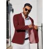 imageCOOFANDY Mens Blazer Casual Suit Jacket Slim Fit One Button Sport Coats Lightweight Sports JacketWine Red