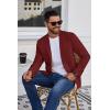 imageCOOFANDY Mens Blazer Casual Suit Jacket Slim Fit One Button Sport Coats Lightweight Sports JacketWine Red