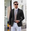 imageCOOFANDY Mens Casual Blazer Lightweight Slim Fit Suit Jacket Two Button Cotton Sport CoatsBlack