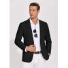 imageCOOFANDY Mens Casual Blazer Lightweight Slim Fit Suit Jacket Two Button Cotton Sport CoatsBlack