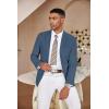 imageCOOFANDY Mens Casual Blazer Lightweight Slim Fit Suit Jacket Two Button Cotton Sport CoatsBlue