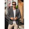 imageCOOFANDY Mens Casual Blazer Lightweight Slim Fit Suit Jacket Two Button Cotton Sport CoatsGray