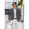 imageCOOFANDY Mens Casual Blazer Lightweight Slim Fit Suit Jacket Two Button Cotton Sport CoatsGray