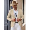 imageCOOFANDY Mens Casual Blazer Lightweight Slim Fit Suit Jacket Two Button Cotton Sport CoatsKhaki