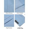 imageCOOFANDY Mens Casual Blazer Lightweight Slim Fit Suit Jacket Two Button Cotton Sport CoatsLight Blue