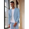 imageCOOFANDY Mens Casual Blazer Lightweight Slim Fit Suit Jacket Two Button Cotton Sport CoatsLight Blue