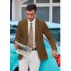 imageCOOFANDY Mens Casual Blazer Lightweight Slim Fit Suit Jacket Two Button Cotton Sport CoatsLight Brown