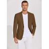 imageCOOFANDY Mens Casual Blazer Lightweight Slim Fit Suit Jacket Two Button Cotton Sport CoatsLight Brown
