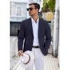 imageCOOFANDY Mens Casual Blazer Lightweight Slim Fit Suit Jacket Two Button Cotton Sport CoatsNavy Blue