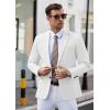 imageCOOFANDY Mens Casual Blazer Lightweight Slim Fit Suit Jacket Two Button Cotton Sport CoatsWhite