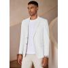 imageCOOFANDY Mens Casual Blazer Lightweight Slim Fit Suit Jacket Two Button Cotton Sport CoatsWhite