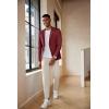 imageCOOFANDY Mens Casual Blazer Lightweight Slim Fit Suit Jacket Two Button Cotton Sport CoatsWine Red