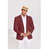 imageCOOFANDY Mens Casual Blazer Lightweight Slim Fit Suit Jacket Two Button Cotton Sport CoatsWine Red