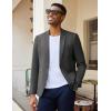imageCOOFANDY Mens Casual Blazer Slim Fit Lightweight Sport Coat One Button Suit JacketDark Gray