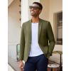 imageCOOFANDY Mens Casual Blazer Slim Fit Lightweight Sport Coat One Button Suit JacketDark Green