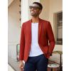imageCOOFANDY Mens Casual Blazer Slim Fit Lightweight Sport Coat One Button Suit JacketDark Red