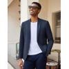 imageCOOFANDY Mens Casual Blazer Slim Fit Lightweight Sport Coat One Button Suit JacketNavy Blue