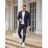 imageCOOFANDY Mens Casual Blazer Slim Fit Sport Coats One Button Business Suit JacketBlue