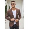 imageCOOFANDY Mens Casual Blazer Slim Fit Sport Coats One Button Business Suit JacketBrown