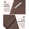 imageCOOFANDY Mens Casual Blazer Slim Fit Sport Coats One Button Business Suit JacketBrown