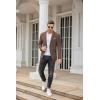 imageCOOFANDY Mens Casual Blazer Slim Fit Sport Coats One Button Business Suit JacketBrown