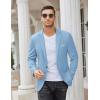 imageCOOFANDY Mens Casual Blazer Slim Fit Sport Coats One Button Business Suit JacketLight Blue