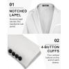 imageCOOFANDY Mens Casual Blazer Slim Fit Sport Coats One Button Business Suit JacketWhite