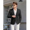 imageCOOFANDY Mens Casual Sport Coat Blazer Two Buttons Knit Lightweight Suit JacketsBlack