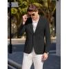 imageCOOFANDY Mens Casual Sport Coat Blazer Two Buttons Knit Lightweight Suit JacketsBlack