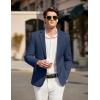 imageCOOFANDY Mens Casual Sport Coat Blazer Two Buttons Knit Lightweight Suit JacketsBlue