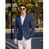imageCOOFANDY Mens Casual Sport Coat Blazer Two Buttons Knit Lightweight Suit JacketsBlue