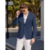 imageCOOFANDY Mens Casual Sport Coat Blazer Two Buttons Knit Lightweight Suit JacketsBlue